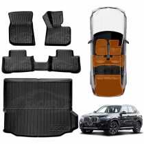 3D Floor Mats Boot Liner for BMW X3 M G01 F97 2017-2024 All Weather Heavy Duty Cargo Car Trunk Luggage Tray