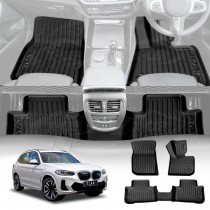 3D Floor Mats for BMW iX3 2023-2025 Heavy Duty All Weather Car Waterproof Interior Protection Liner Set