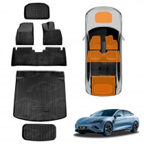 3D Floor Mats Boot Liner Set for BYD Seal 2023-Onwards All Weather Heavy Duty Front Trunk Toolbox Cargo Cover
