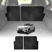 Back Seat Protector for Volvo C40 EX40 2022-Onwards All Weather Heavy Duty Car Seat Kick Mats Cover Accessories