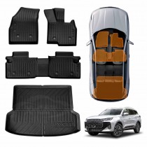 3D Floor Mats Boot Liner Set for Chery Tiggo 7 Super Hybrid 2025-Onwards All Weather Heavy Duty Cargo Car Trunk Luggage Tray