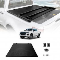 Soft Tonneau Cover for ISUZU D-MAX DMAX Dual Cab 2020-Onwards Heavy Duty Tri-Fold Ute Tub Truck Cargo Bed Cover