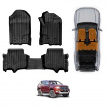 3D Floor Mats for Ford Everest 2015-2022 Heavy Duty All Weather Car Mats Carpet Liner Set