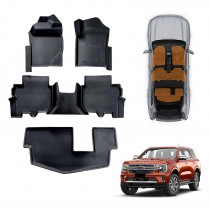 3D Floor Mats for Ford Everest 2022-Onwards All Weather Heavy Duty Cargo Car Trunk Luggage Tray