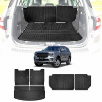 Boot Liner Back Seat Protector for Ford Everest 2022-2025 All Weather Heavy Duty Cargo Car Trunk Kick Mats