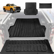 Tub Liner Tailgate Mat for Ford Next-Gen Ranger Raptor RA 2022-2025 with Plastic Tub Heavy Duty All Weather Ute Protector Cover Mats Set