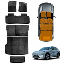 3D Floor Mats Boot Liner Set for Geely EX5 2025-Onwards All Weather Heavy Duty Toolbox Cargo Car Trunk Back Seat Kick Cover Luggage Tray