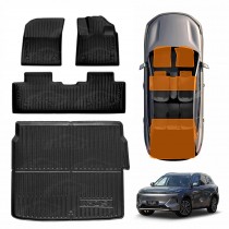 3D Floor Mats Boot Liner Set for Geely Starray EM-i 2025-Onwards Without Subwoofer All Weather Heavy Duty Cargo Car Trunk Luggage Tray