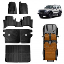 Heavy Duty Car Floor Boot Liner Back Seats Protector Kick Mats Cover for GWM Tank 300 Tank300 2023-Onwards Car Trunk Cargo Mat