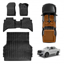 3D Premium Floor Mats Tub Liner for GWM Cannon/Cannon-L 2021-Onwards All Weather Heavy Duty Cargo Car Trunk Luggage Tray