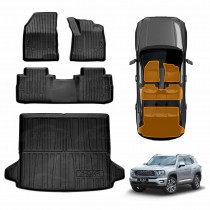3D Floor Mats Boot Liner Set for GWM Haval H7 2025-Onwards All Weather Heavy Duty Cargo Car Trunk Luggage Tray