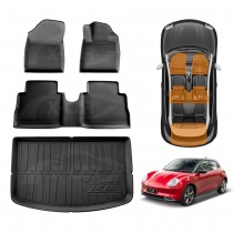 3D Floor Mats Boot Liner Set for GWM Ora 2023-Onwards All Weather Heavy Duty Cargo Car Trunk Luggage Tray