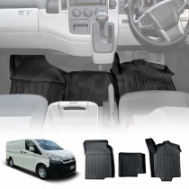 3D Front Floor Mats for Toyota HiAce Van 2019-2025 Heavy Duty All Weather Car Mat Floor Liner
