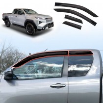 Weathershields for Toyota Hilux Auto Extra Cab 2026-Onwards Car Weather Shields Wind Deflectors Window Sun Visor 4-Piece Set