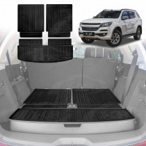 Boot Liners for Holden Trailblazer 2016-2022 All Weather Heavy Duty Cargo Trunk Mat Luggage Tray Car Accessories 3 Pcs Set
