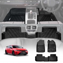 3D Floor Mats for Honda Civic 11th 2021-2024 Heavy Duty All Weather Car Mats Carpet Liner Set