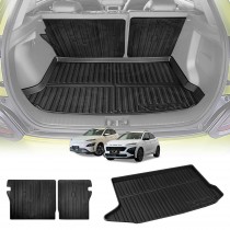 Boot Liner Kick Mats Set for Hyundai Kona 2017-2023 All Weather Heavy Duty Cargo Car Trunk Back Seat Protector