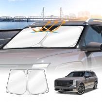 WindScreen Sun Shade for Hyundai Palisade 2026-Onwards Blocks UV Rays Foldable Custom Wind Screen Sun Visor Protector