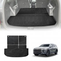 Boot Liners for Hyundai Palisade LX2 Series 2020-2025 All Weather Heavy Duty Cargo Trunk Mat Luggage Tray Car Accessories 3 Pcs Set