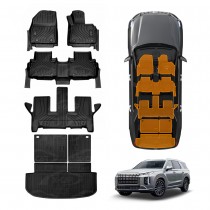 3D Floor Mats Boot Liners for Hyundai Palisade LX2 Series 2020-2025 All Weather Heavy Duty Cargo Car Trunk Luggage Tray
