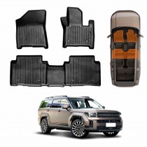 3D Heavy Duty All Weather Car Mats Floor Liner Front and Rear Row for Hyundai SantaFe Santa Fe 6/7 Seater 2024-2025