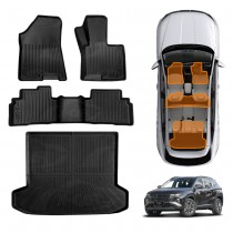 3D Floor Mats Boot Liner Set for Hyundai Tucson NX4 Hybrid 2021-Onwards All Weather Heavy Duty Cargo Car Trunk Luggage Tray