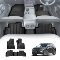 3D Floor Mats for Hyundai Tucson NX4 Hybrid 2021-Onwards Heavy Duty All Weather Car Waterproof Interior Protection Liner Set