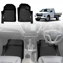 3D Floor Mats for ISUZU D-MAX DMAX Single Cab 2020-Onwards All-Weather Heavy Duty Customized Car Carpet Liners Full Set