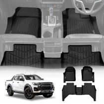 3D All-Weather Floor Mats for ISUZU D-MAX DMAX Dual Cab 2020-Onwards Heavy Duty Customized Car Carpet Liners Full Set