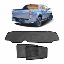 Window Sun Shades for ISUZU D-MAX DMAX Dual Cab 2020-Onwards Car UV Protection Windscreen Blind Mesh