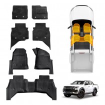 Premium Floor Mats for ISUZU D-MAX DMAX Dual Cab 2020-Onwards Heavy Duty All Weather Double Layer TPE Carpet Car Interior Liner Set