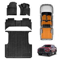 3D Floor Mats Tub Liner for JAC T9 Dual Cab 2024-Onwards All Weather Heavy Duty Cargo Car Trunk Luggage Tray