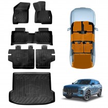 Floor Mats Boot Liner for Jaecoo J7 SHS PHEV 2024-Onwards All Weather Heavy Duty Car Trunk Cargo Kick Back Seat Protector Cover