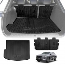 Boot Liner Kick Mats Set for Omoda Omoda 9 2025-Onwards All Weather Heavy Duty Cargo Car Trunk Back Seat Protector