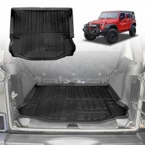 Boot Liner for Jeep Wrangler JK Series 4-Door 2007-2018 Heavy Duty Cargo Trunk Cover Mat Luggage Tray