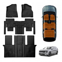 3D Floor Mats for Kia Carnival KA4 Series Hybrid 2020-Onwards Heavy Duty All Weather Car Waterproof Interior Protection Liner Set