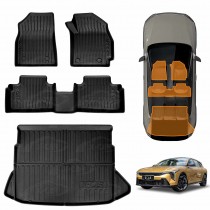 3D Floor Mats Boot Liner Set for Kia K4 Hatch 2024-Onwards No Subwoofer All Weather Heavy Duty Cargo Car Trunk Luggage Tray