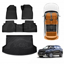 3D Floor Mats Boot Liner Set for Kia Seltos 2019-2022 All Weather Heavy Duty Cargo Car Trunk Luggage Tray
