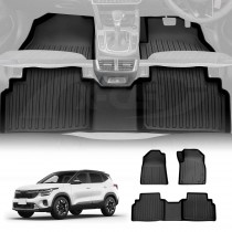 3D Customized Heavy Duty All Weather Car Mat Floor Liner Full Set Carpet for Kia Seltos 2019-2025