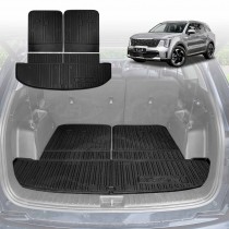 Boot Liners for Kia Sorento 2020-Onwards All Weather Heavy Duty Cargo Trunk Mat Luggage Tray Car Accessories 3-Pcs Version