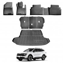 Floor Car Mats Seat Back Kick Cargo Boot Liner Set for Kia Sportage 2021-2025 Heavy Duty Car Seats Kick Mats Cover