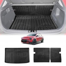 Boot Liner Kick Mats Set for Kia Stonic 2025-Onwards All Weather Heavy Duty Cargo Car Trunk Back Seat Protector