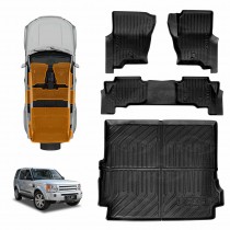 Front Rear Floor Mats Boot Liner for Land Rover Discovery & Discovery 3 4 D3 D4 2005-2016 All Weather Heavy Duty Cargo Car Trunk Luggage Tray