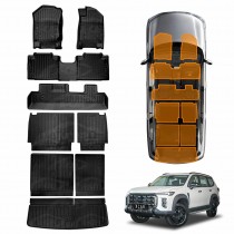 3D Floor Mats Boot Liners Set for LDV D90 2025-Onwards All Weather Heavy Duty Kick Back Seat Protector Cover 3 Pcs Trunk Cargo