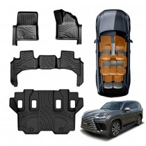 3D Heavy Duty All Weather Car Mat Floor Liner Full Set for Lexus LX Series LX500d LX600 2021-2025