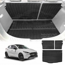 Boot Liner Back Seat Protector for Mazda 2 Hatch 2014-2025 DJ Series All Weather Heavy Duty Cargo Car Trunk Kick Mats