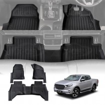 3D Floor Mats for Mazda BT-50 BT50 Dual Cab TF Series 2020-Onwards Heavy Duty All Weather Car Mats Carpet Liner Set Car Accessories