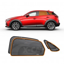 Port Rear Window Sun Shade for Mazda CX-3 CX3 2015-2024 Magnetic Car Sun Blind Mesh