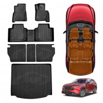 Floor Mats Boot Liner Set for Mazda CX-5 CX5 KM Series 2026-Onwards Heavy Duty All Weather Car Trunk Cargo Kick Back Seat Cover