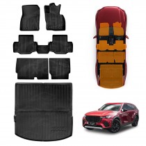 3D Floor Mats Boot Liner Set for Mazda CX-70 CX70 2024-Onwards All Weather Heavy Duty Cargo Kick Mats Back Seat Protector Cover